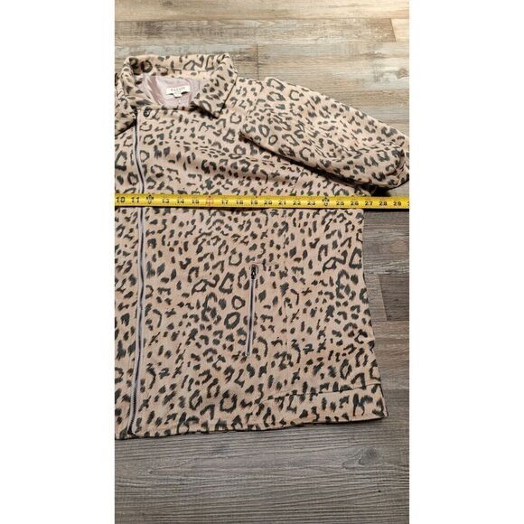 Andree by Unit Womens 2x Tan Cheetah Full Zip Jacket SOFT - Picture 10 of 10
